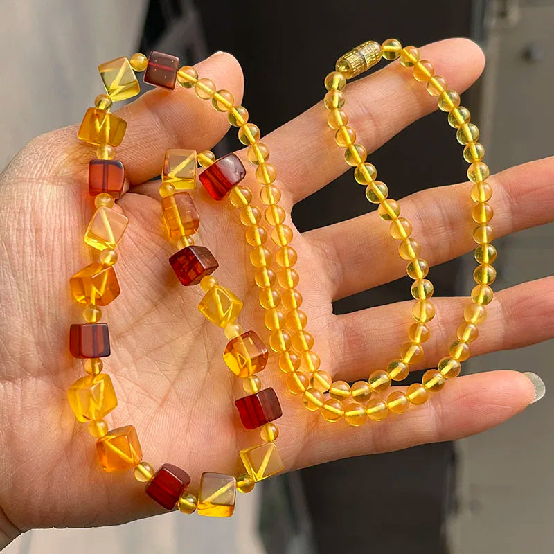 Collar de Ámbar Báltico Natural | Joyería de Autor con Carácter Orgánico