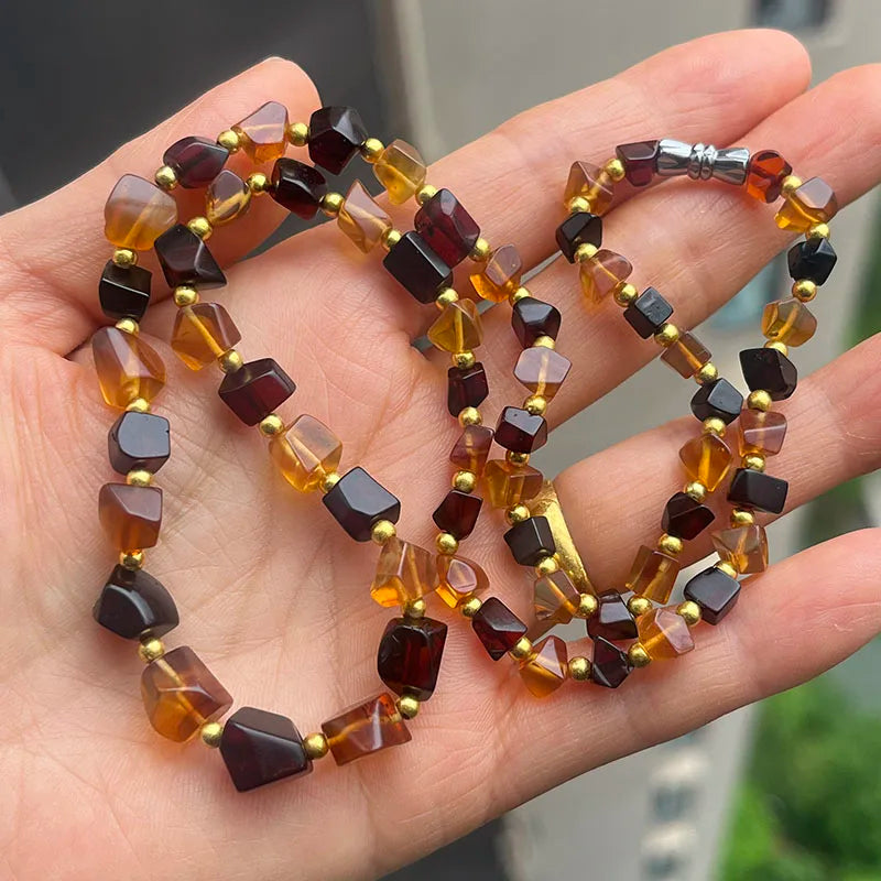 Collar de Ámbar Báltico Natural | Joyería de Autor con Carácter Orgánico