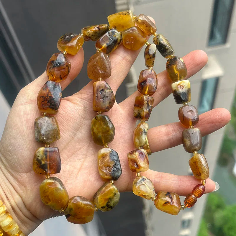 Collar de Ámbar Báltico Natural | Joyería de Autor con Carácter Orgánico