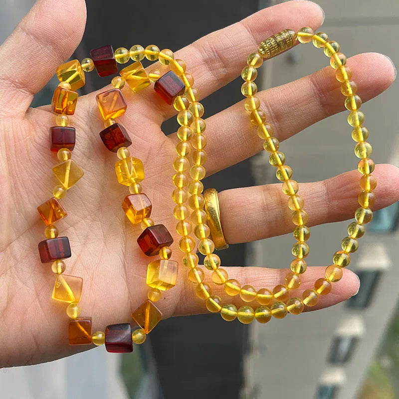 Collar de Ámbar Báltico Natural | Joyería de Autor con Carácter Orgánico