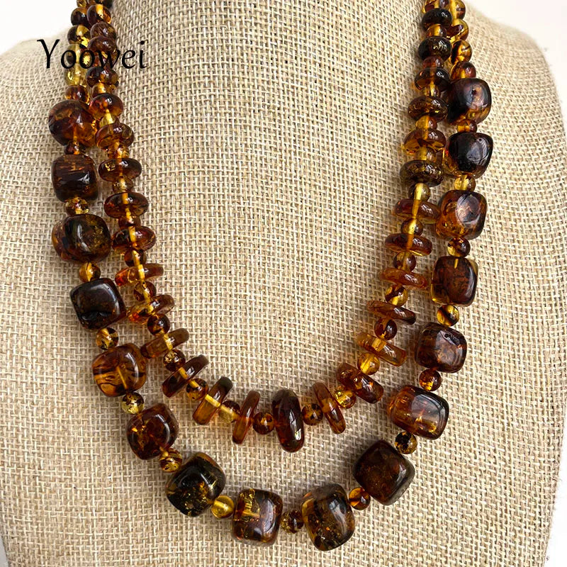 Collar de Ámbar Báltico Natural | Joyería de Autor con Carácter Orgánico